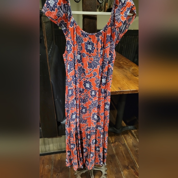 Knox Rose Red Flutter Short Sleeve A-Line Dress L - Picture 4 of 4